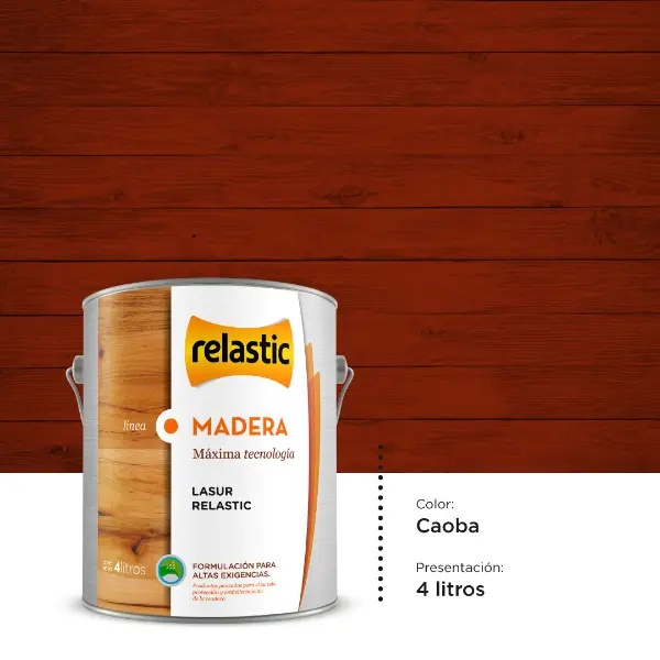 [LCA4] Lasur Protector para Madera (Caoba, 4 Litros)