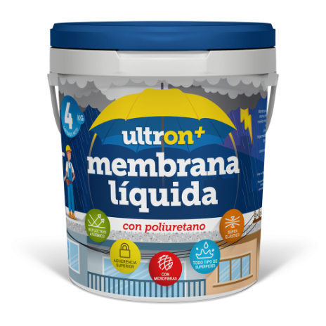 [2UM4] Ultron Membrana Liquida con Poliuretano (Blanco, 8 Kgs)