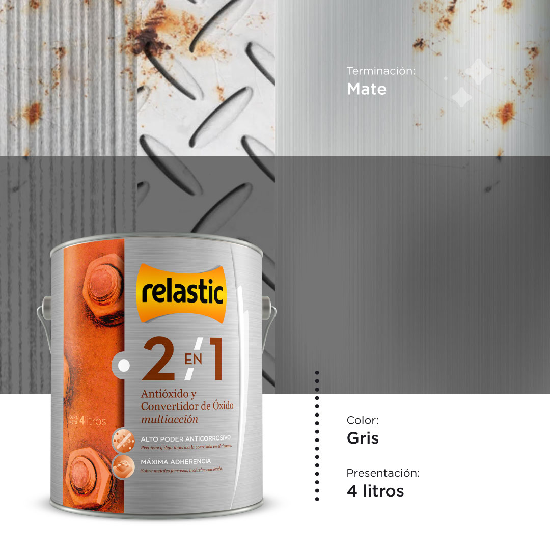 [21G4] 2 en 1 Convertidor y Antioxido (Gris, 4 Litros)