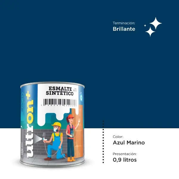 [UAZ1] Ultron Esmalte Sintetico (Azul Marino, 0.9 Litro)
