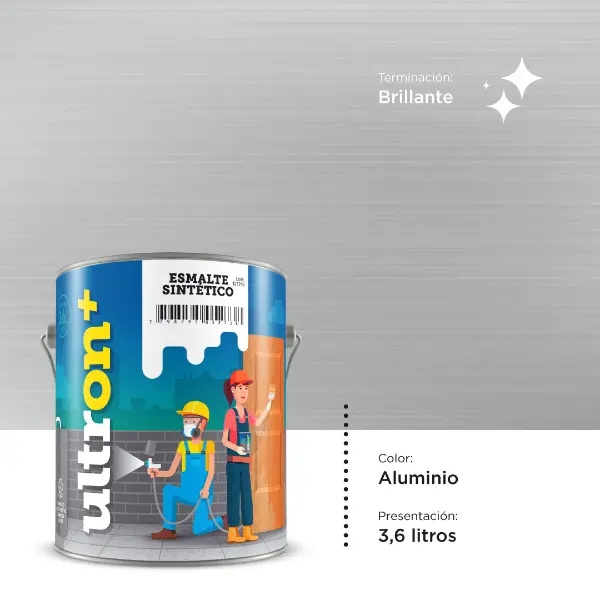 [UAL4] Ultron Esmalte Sintetico (Aluminio, 3.6 Litros)