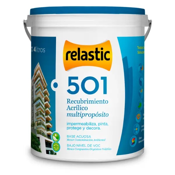 [501BAS4] 501 Recubrimiento Multipropósito Satinado (Base A, 4 Litros)